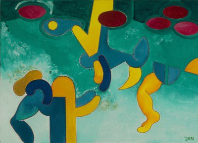 Under Water, 2009 (olie på lærred) af Jan Groneberg