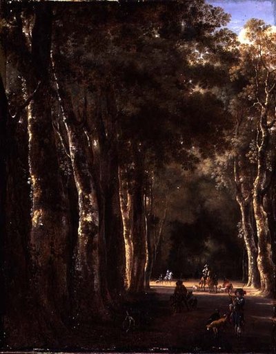 The Avenue (olie på lærred) af Jan Hackaert