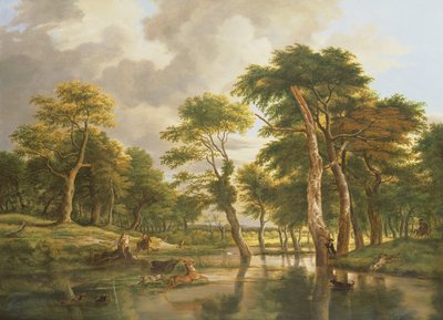 Jagten på hjorte af Jan Hackaert