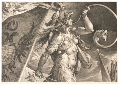 Bellona hjælper kejserens hær i en sejr over tyrkerne af Jan Harmensz. Muller