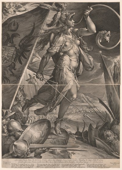 Bellona i spidsen for de kejserlige hære af Jan Harmensz. Muller
