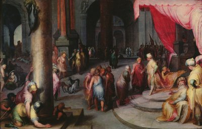 Joseph præsenterer sin far og sine brødre for Farao, ca. 1590 af Jan Harmensz Muller