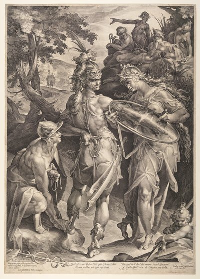 Minerva bevæbner Perseus af Jan Harmensz. Muller