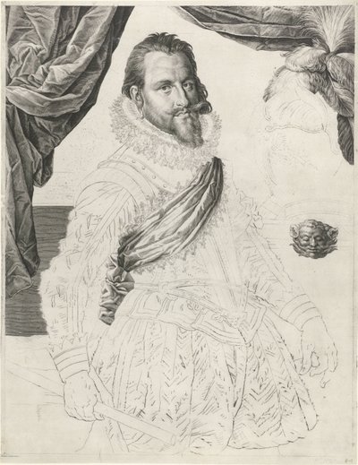 Portræt af kong Christian IV af Danmark og Norge af Jan Harmensz. Muller