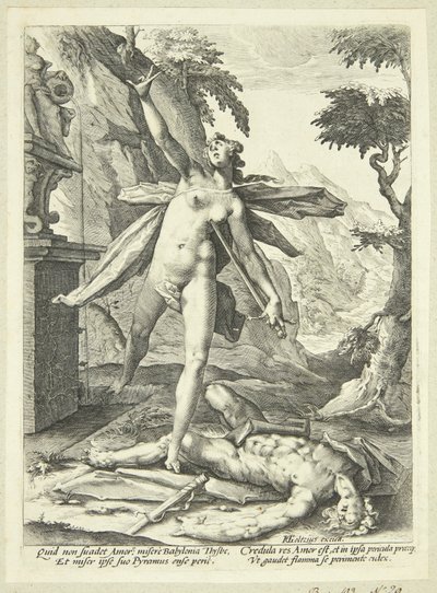 Pyramus og Thisbe af Jan Harmensz. Muller