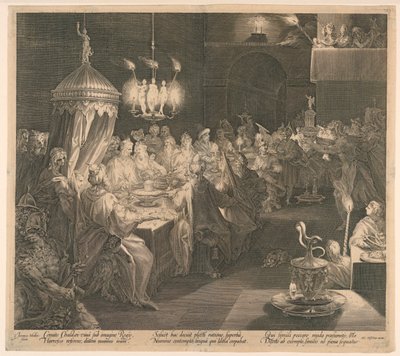 Belshazzars banket af Jan Harmensz Muller