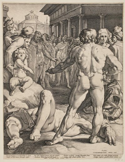 Kampen mellem Ulysses og Irus af Jan Harmensz. Muller