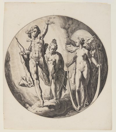 Den fjerde dag, planche 5, fra Verdens skabelse af Jan Harmensz. Muller