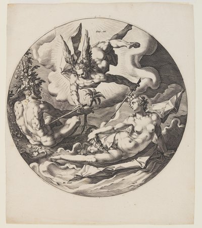 Den tredje dag, planche 4, fra Verdens skabelse af Jan Harmensz. Muller