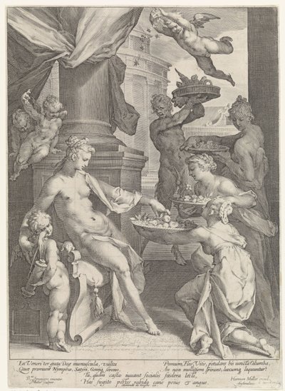 Venus hædret af nymfer og en faun af Jan Harmensz. Muller