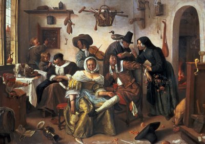 "Pas på for luksus", c.1663 af Jan Havicksz. Steen