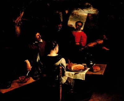 The Meal or The Young Violinist, ca. 1650-60 (panel) af Jan Havicksz. Steen