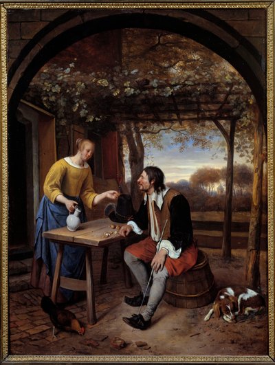 Resten af den rejsende maleri af Jan Steen (1626-1679) af Jan Havicksz. Steen