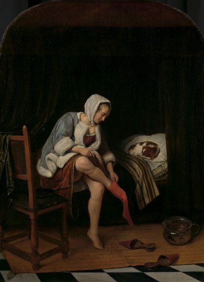 Kvinde ved sit toilet Kvinde ved sit toilet af Jan Havicksz. Steen