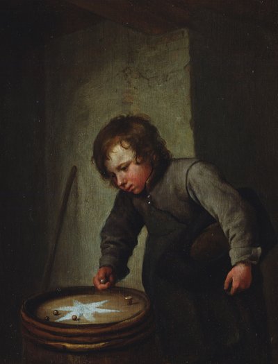 Dreng leger med kugler af Jan Havickszoon Steen