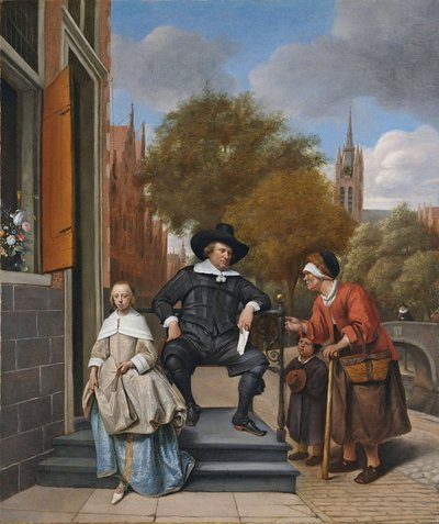 Borgeren i Delft og hans Datter, 1655 af Jan Havickszoon Steen