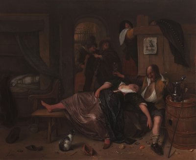 Det berusede par, ca. 1655-65 af Jan Havickszoon Steen