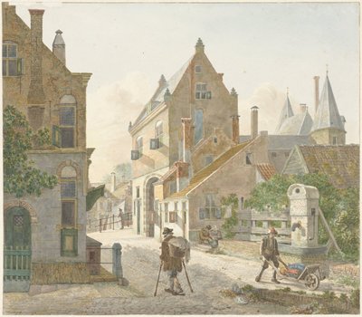 Waardpoort og Oude Gracht i Utrecht af Jan Hendrik Verheijen