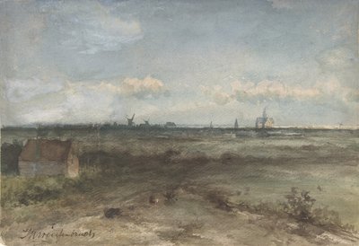 Udsigt over Haarlem fra klitterne, midten af det 19.-begyndelsen af det 20. århundrede. af Jan Hendrik Weissenbruch