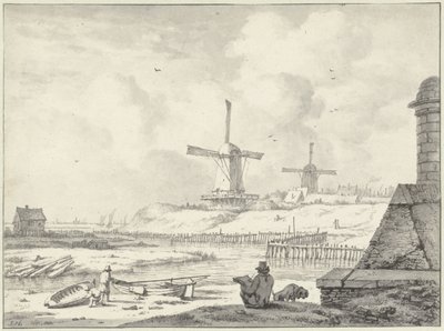 Tegner på Hogendijk, uden for Haarlemmerpoort af Jan Hulswit