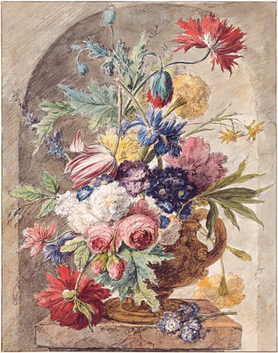 Blomsterstilleben, ca 1734 af Jan Huysum van
