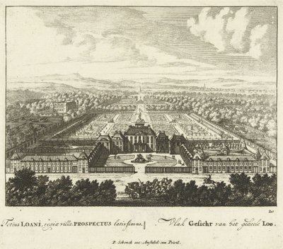 Udsigt over Het Loo-paladset, 1694-97 af Jan I van Call