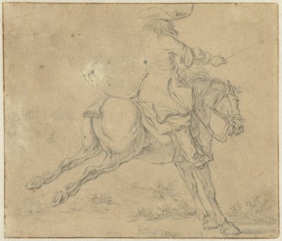 Rytter på en bagende hest af Jan Jacobsz van der Stoffe