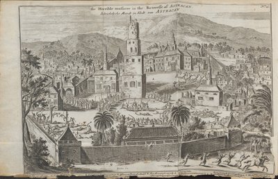 Stepan Razins optøjer i Astrakhan Fra: Three Remarkable Voyages, 1675 af Jan Jansz. Struys