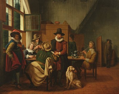 Interiør af et værtshus af Jan Josef the Elder Horemans