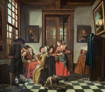 Kortspil (olie på lærred) af Jan Josef the Younger Horemans