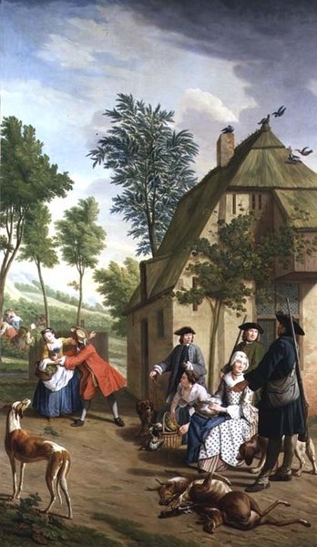 Figurer i et landskab (en af en serie på fire) af Jan Josef the Younger Horemans