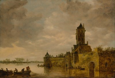 Slot ved en flod, 1647. af Jan Josephsz van Goyen