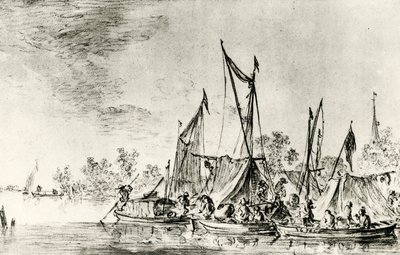 hollandsk kanallandskab af Jan Josephsz van Goyen