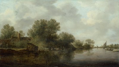 Landskab (olie på panel) af Jan Josephsz van Goyen