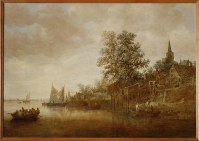 Flodlandskab (maleri på lærred) af Jan Josephsz van Goyen