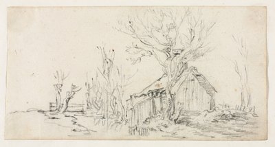 Skitse af landskab med sommerhus, ca. 1630. af Jan Josephsz van Goyen