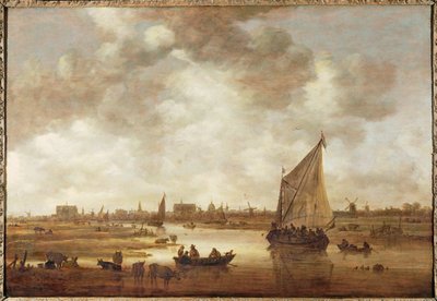 Udsigt over Leiden, Holland, fra nordøst (olie på træ) af Jan Josephsz van Goyen