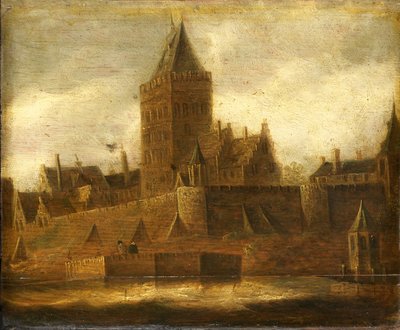 Udsigt over Valkhof i Nijmegen, ca. 1650 (olie på panel) af Jan Josephsz van Goyen