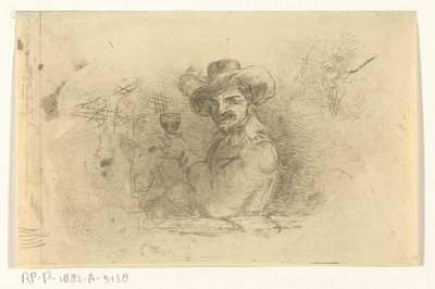Soldat med hævet glas af Jan Karel Jacob de Jonge