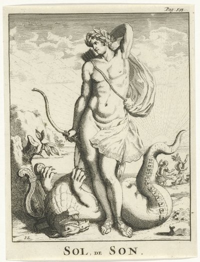Apollo besejrer Python Sol, the Son (titel på objekt) af Jan Lamsvelt