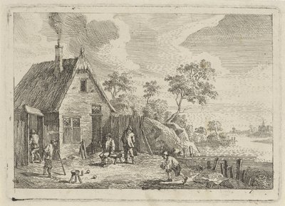 Landmænd spiller boule af Jan Lauwryn Krafft (I) (possibly)