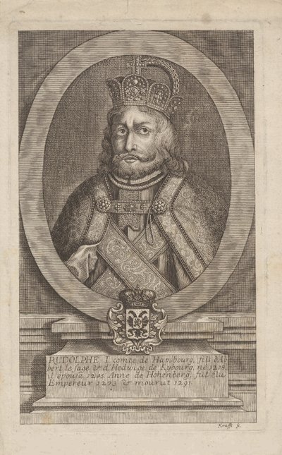 Rudolf I af Habsburg 1218-1291, romernes konge. af Jan Lauwryn Krafft