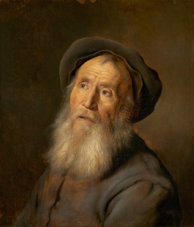 Skægget mand med en baret, ca. 1630. af Jan Lievens