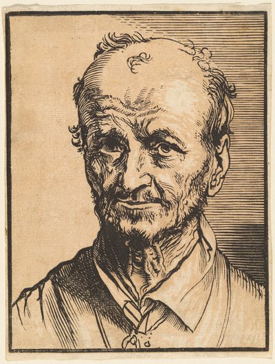 Buste af en skaldet mand af Jan Lievens