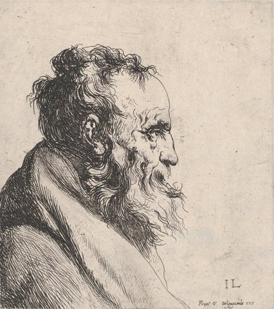 Buste af en gammel mand, 1620-74. af Jan Lievens