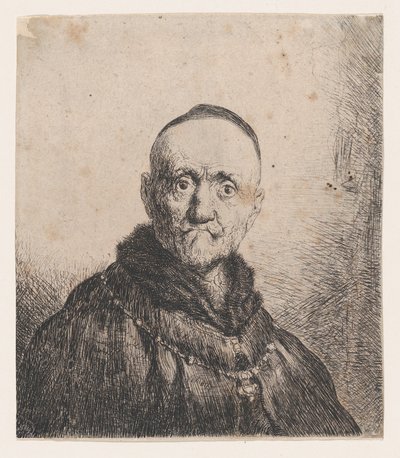 Buste af en gammel mand, frontal, 1600-tallet. af Jan Lievens