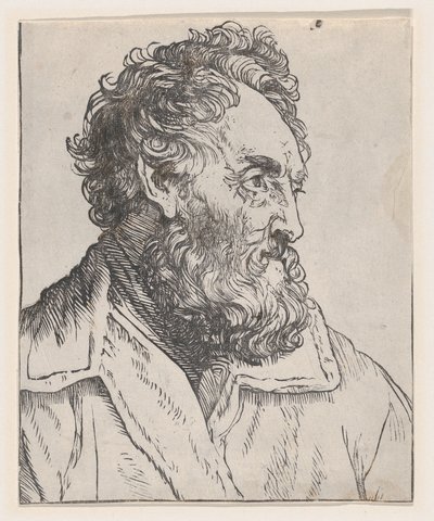 Head of a Man, 1600-tallet. af Jan Lievens