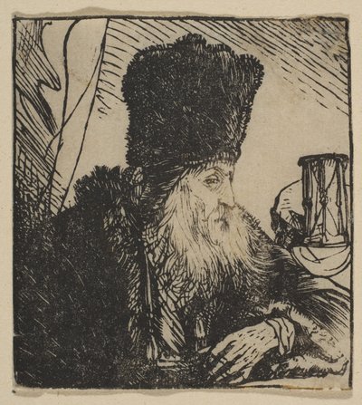 Filosof med et timeglas, 1620-74. af Jan Lievens