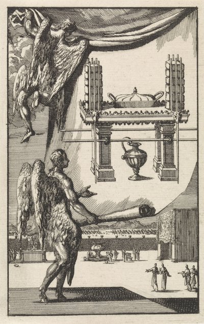 Engle ser designet til Showbread-bordet af Jan Luyken