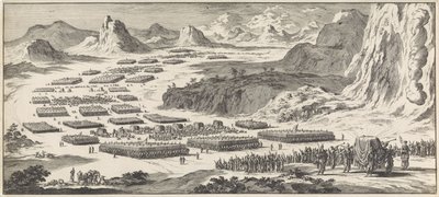 Hærrundvisning blandt Israels Tolv Stammer med Tabernaklet af Jan Luyken